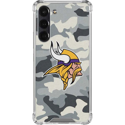 NFL Minnesota Vikings Camo Galaxy S24 FE Clear Case